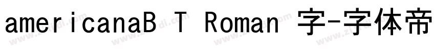 americanaB T Roman 字字体转换